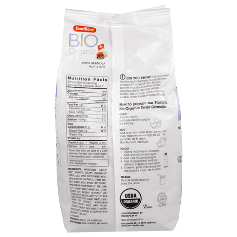Familia, Bio, granola suiza de frutas y nueces, 13 oz (369 g)