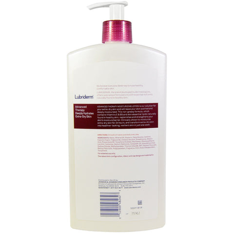 Lubriderm, loción de terapia avanzada, hidrata profundamente la piel extra seca, 24 fl oz. (709ml)