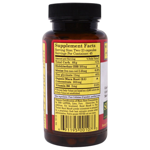 Whole World Botanicals, Maca súper real para hombres, 500 mg, 90 cápsulas vegetarianas