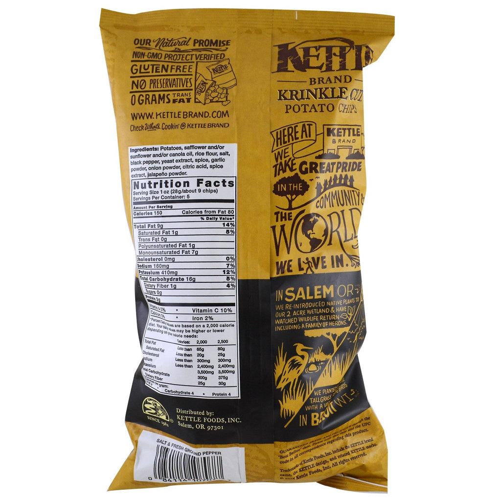 Kedelmad, kartoffelchips, salt og friskkværnet peber, 5 oz (142 g)