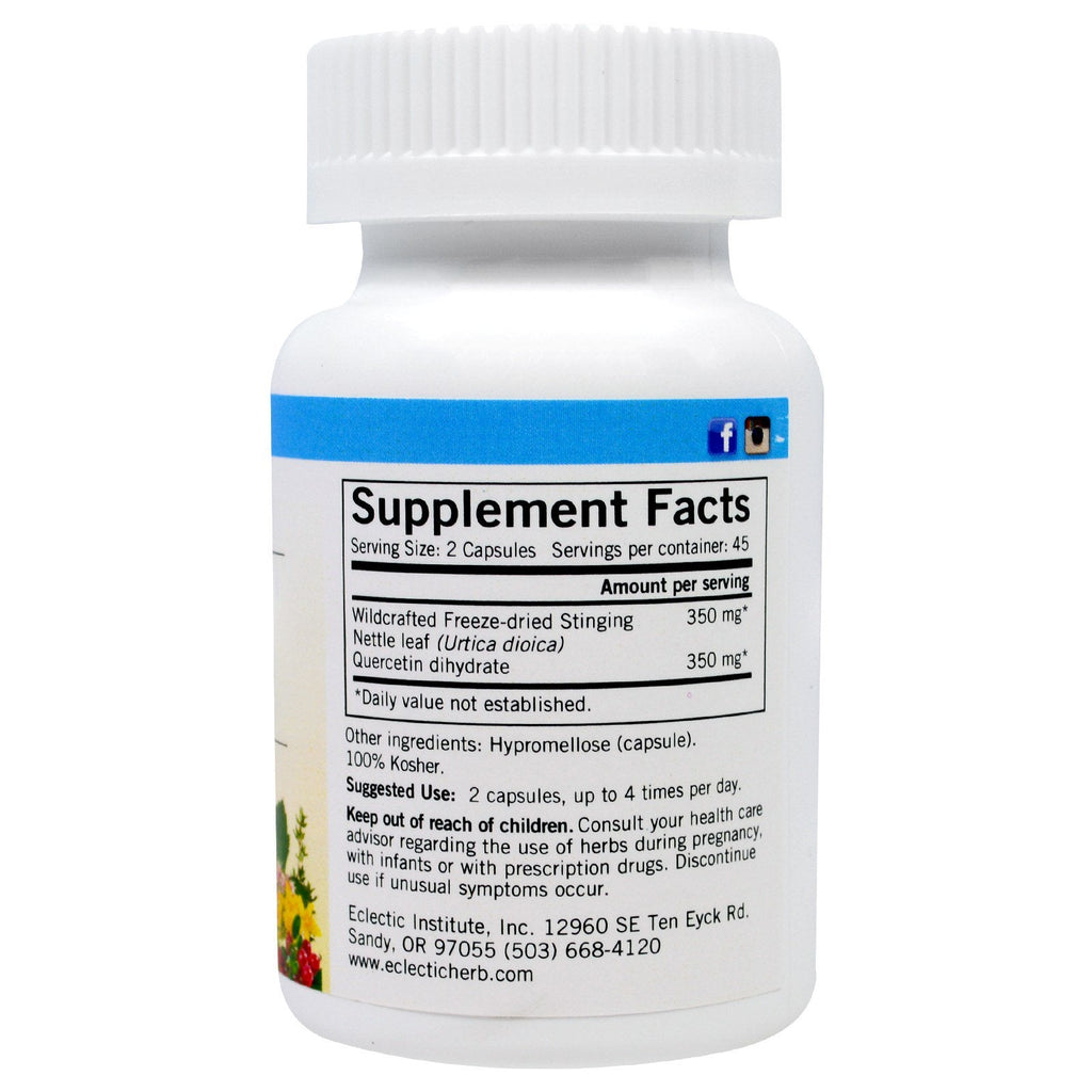 Eclectic Institute, Fresh Freeze-Dried, Nettle Quercetin, 350 mg, 90 Non-GMO Veg Caps