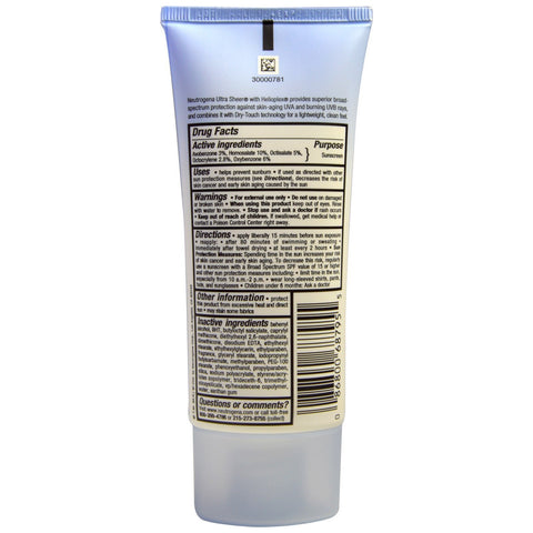Neutrogena, Ultra Sheer Dry-Touch Suncreen, SPF 45, 3,0 fl oz (88 ml)