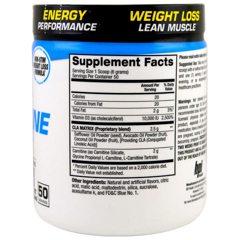 BPI Sports, CLA + Carnitin, Snow Cone, 10,58 oz (300 g)