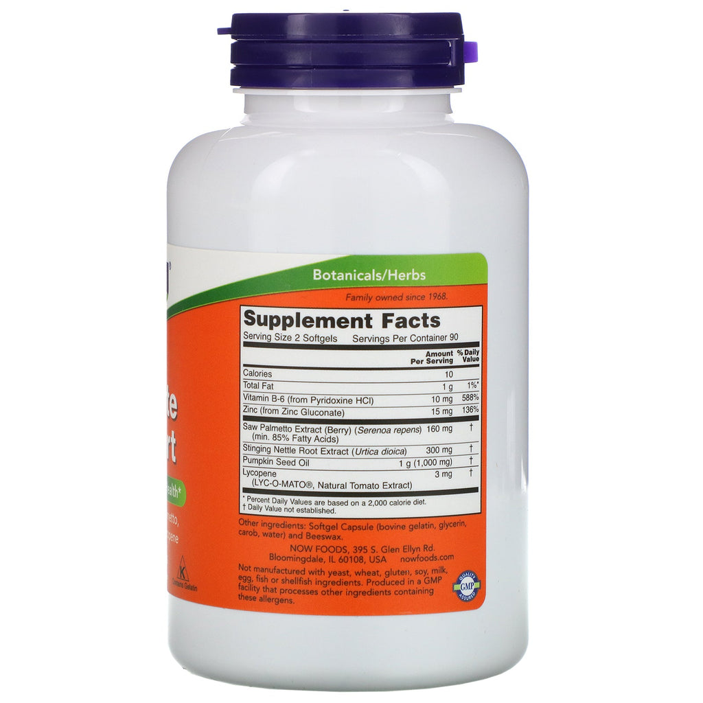 Now Foods, Prostate Support, 180 Softgels
