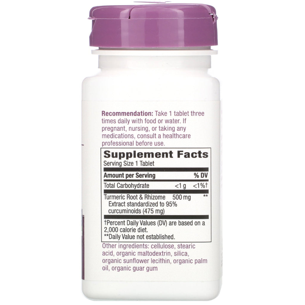 Nature's Way, Premium-ekstrakt, Gurkemeje, 500 mg, 60 tabletter