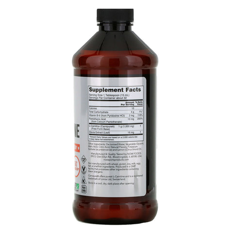 Now Foods, Sports, L-Carnitin Liquid, Citrus, 1.000 mg, 16 fl oz (473 ml)