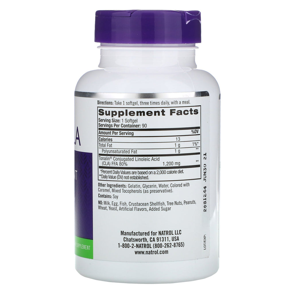 Natrol, Tonalin CLA, 1,200 mg, 90 Softgels
