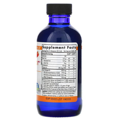 Nordic Naturals, DHA Junior, fantastisk til alderen 1+, jordbær, 4 fl oz (119 ml)