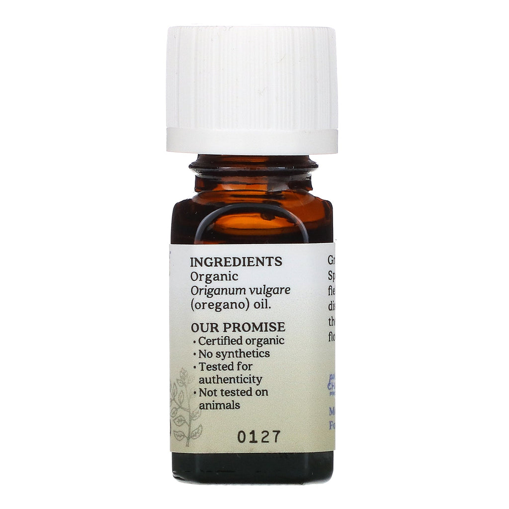 Aura Cacia, ren æterisk olie, oregano, 0,25 fl oz (7,4 ml)