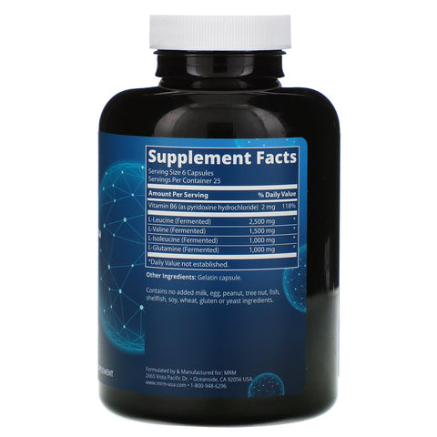 MRM, Ernæring, BCAA+G 6000, 150 Kapsler