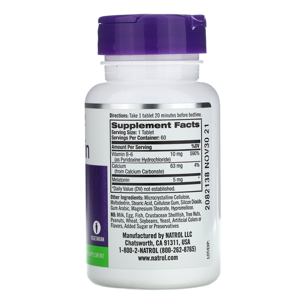 Natrol, Melatonin, Extra Strength, 5 mg, 60 Tablets