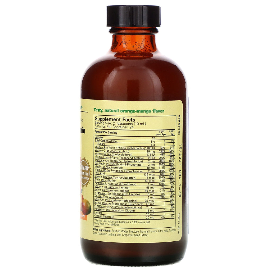 ChildLife, Essentials, Multi Vitamin &amp; Mineral, Naturlig appelsin/mango smag, 8 fl oz (237 ml)