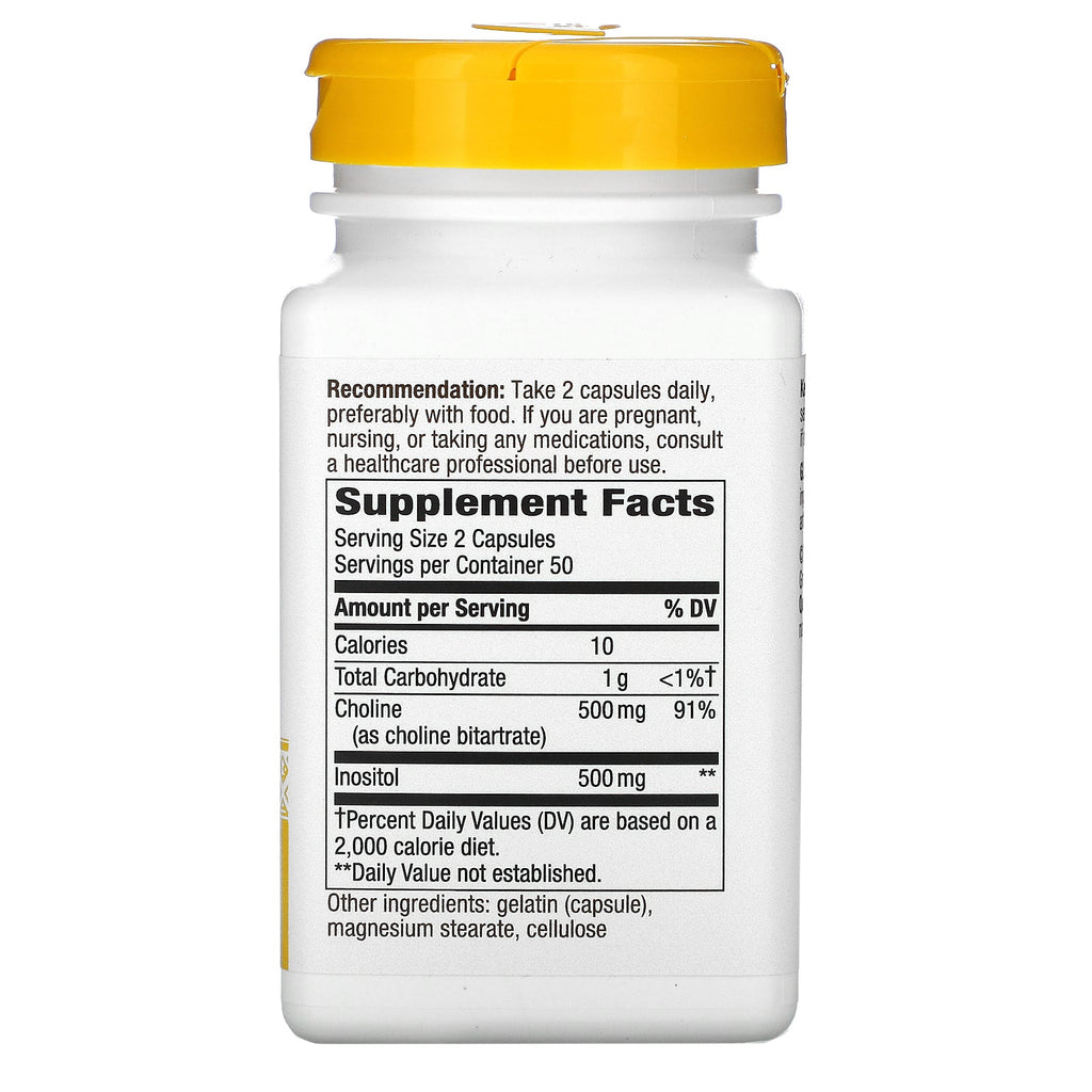 Nature's Way, Cholin &amp; Inositol, 1.000 mg, 100 kapsler