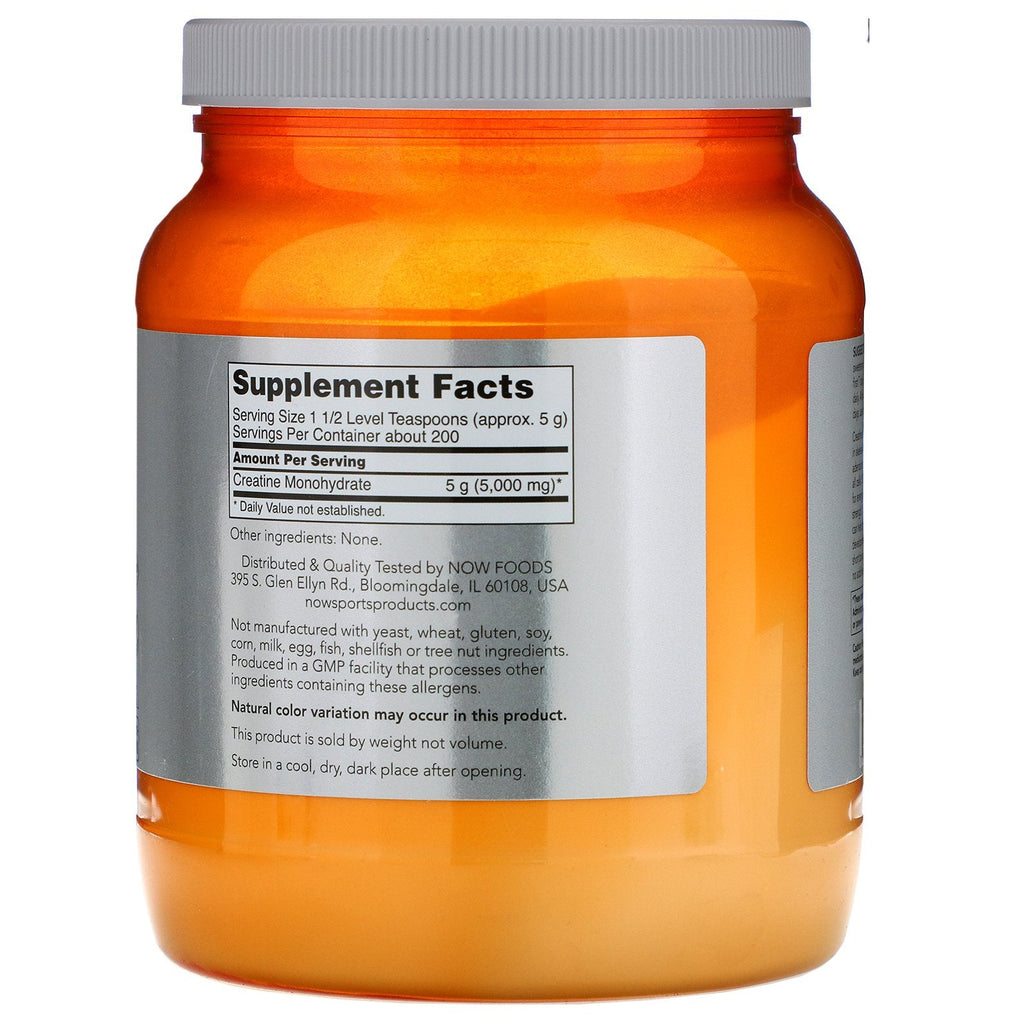Nu fødevarer, sport, kreatinmonohydrat, 2,2 lbs (1 kg)