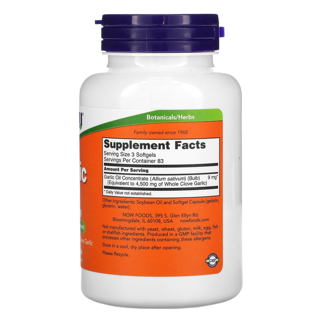 Now Foods, Garlic Oil, 1,500 mg, 250 Softgels