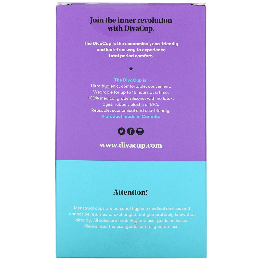 Diva International, DivaCup, Model 2, 1 menstruationskop
