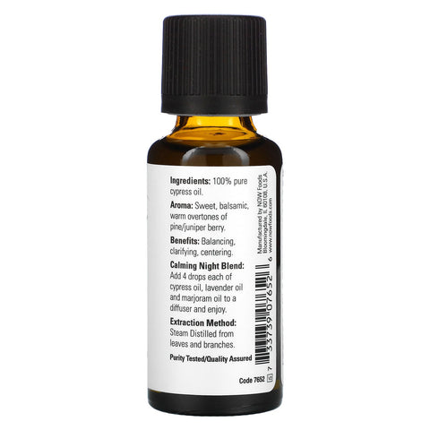 Now Foods, Aceites esenciales, ciprés, 1 fl oz (30 ml)