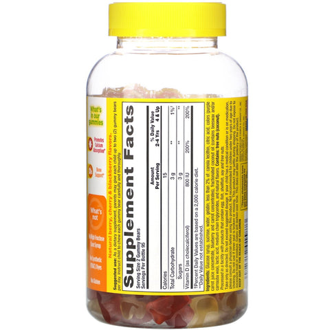 L'il Critters, Vitamin D3 Knogle Support, Natural Frugt Flavors, 190 Gummies