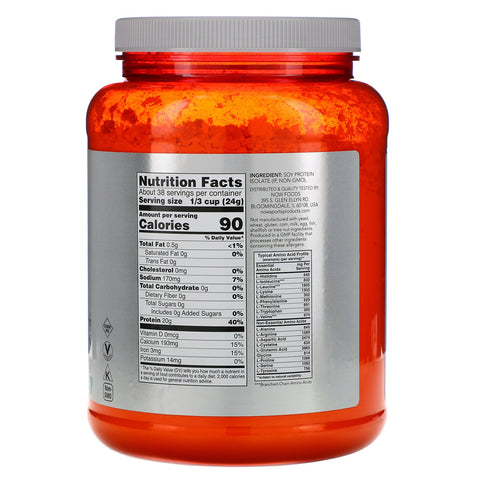 Now Foods, Sports, Soy Protein Isolate, Natural Unflavored, 2 lbs (907 g)