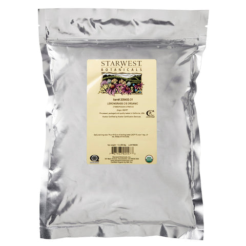 Starwest Botanicals, Lemongrass C/S, 1 lb (453,6 g)