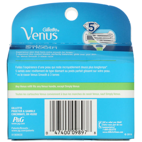 Gillette, Venus, Ekstra glat, 4 patroner