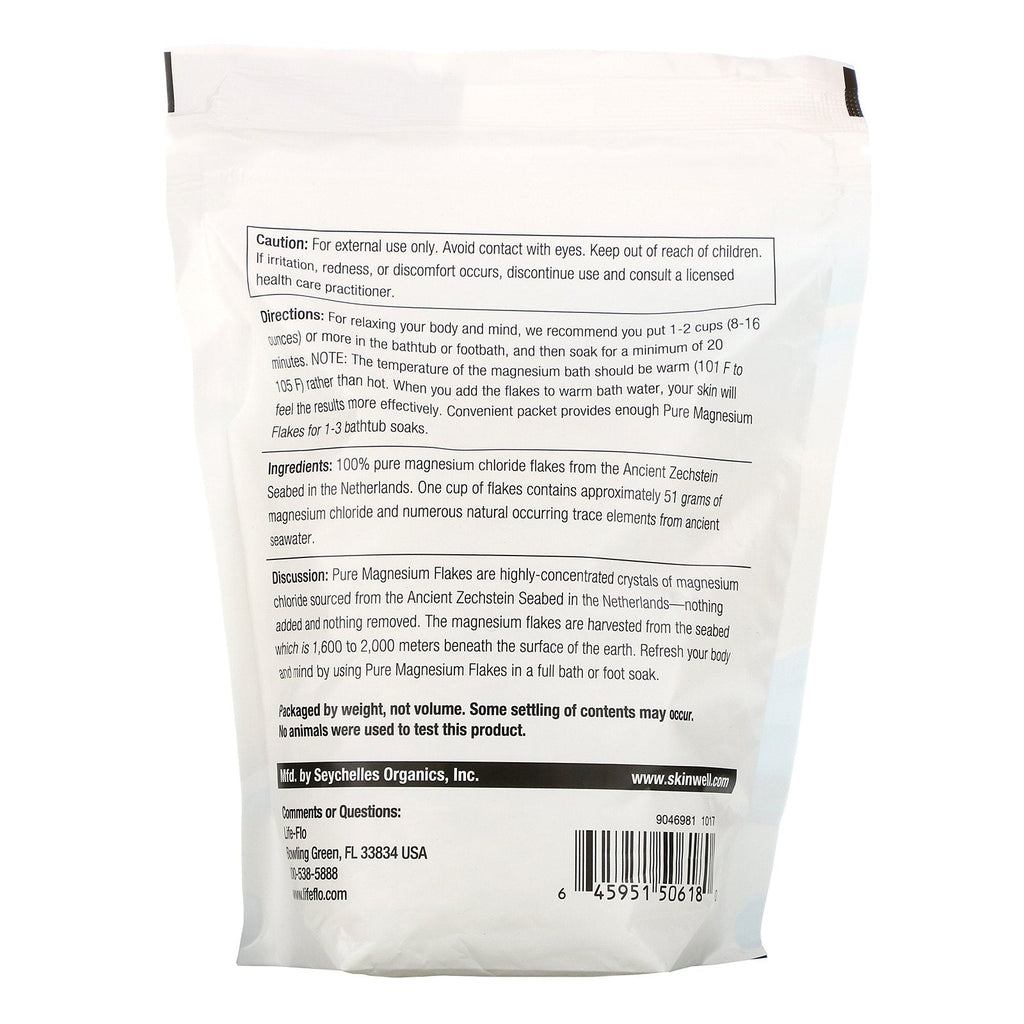 Life-flo, Copos de magnesio puro, salmuera de cloruro de magnesio, 1,65 lb (26,4 oz)