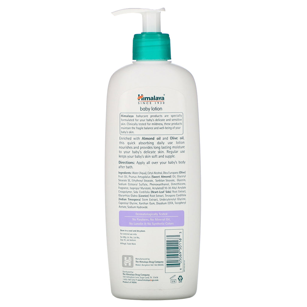 Himalaya, babylotion, olier af mandel og oliven, 13,53 fl oz (400 ml)