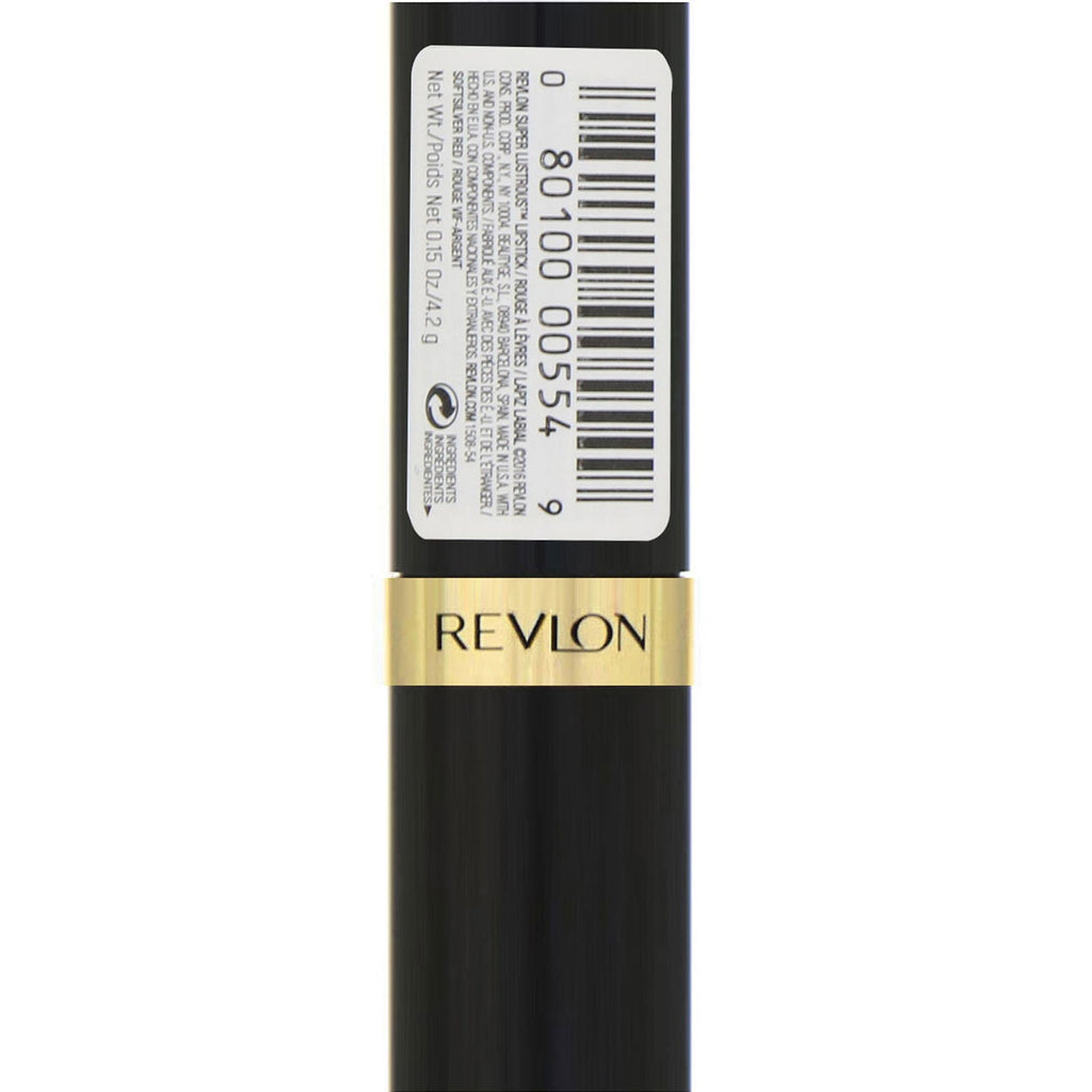 Revlon, Super Lustrous, Læbestift, 425 Softsilver Red, 0,15 oz (4,2 g)
