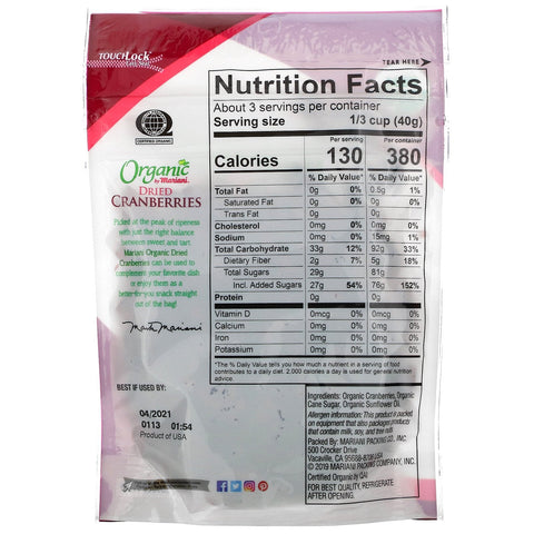 Mariani frutos secos, arándanos secos, 4 oz (113 g)