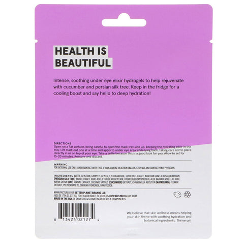 Akur, radikalt foryngende hydrogelmaske under øjnene, 2 øjengeler til engangsbrug, 0,236 fl oz (7 ml)