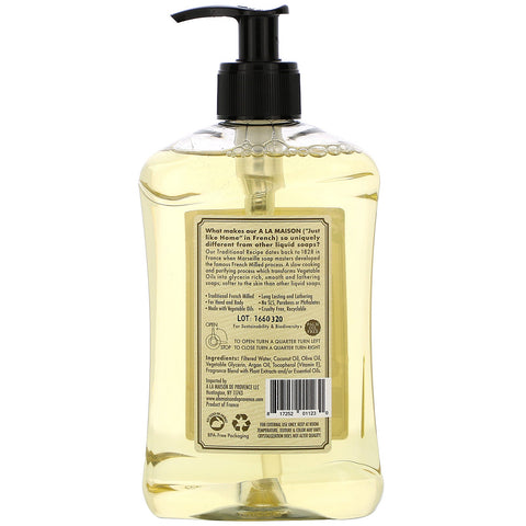 A La Maison de Provence, Jabón líquido para manos y cuerpo, Almendra dulce, 500 ml (16,9 oz. líq.)