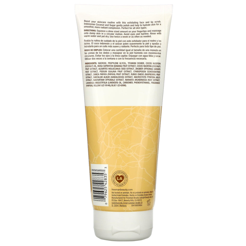 Freeman Beauty, Exfoliating Face Scrub, Indonesisk kokosnød, 6 fl oz (175 ml)
