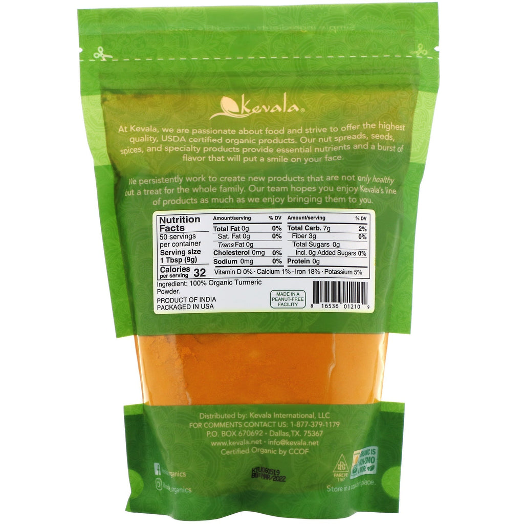Kevala, gurkemejerodpulver, 16 oz (454 g)
