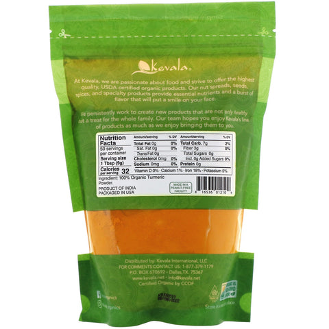 Kevala, Polvo de raíz de cúrcuma, 16 oz (454 g)