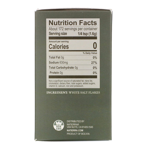 Natierra, Inkasalt, sal blanca en escamas, 8,5 oz (241 g)