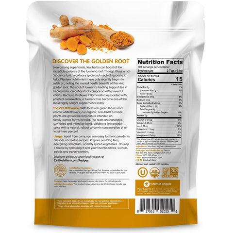 Zint, cúrcuma en polvo, 16 oz (454 g)