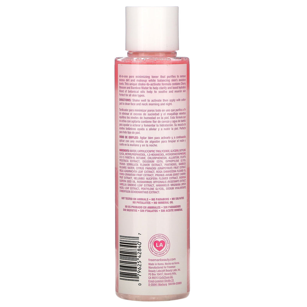 Freeman Beauty, Korean Cherry Blossom Toner, Pore Minimizer, Hydrating, 6,1 fl oz (180 ml)