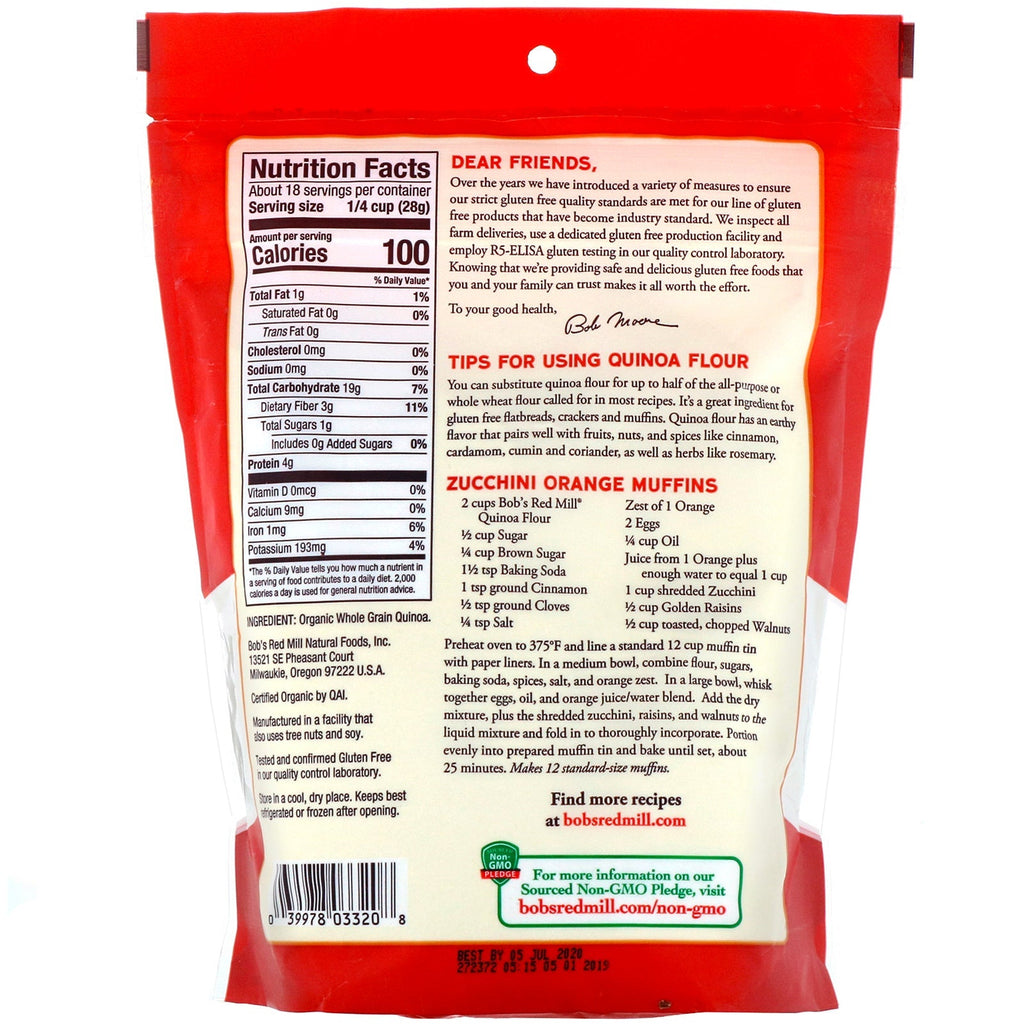 Bob's Red Mill, , Fuldkornsquinoamel, 18 oz (510 g)