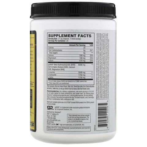 Xtend, Keto BHB, toque de fresa y kiwi, 344 g (12,1 oz)