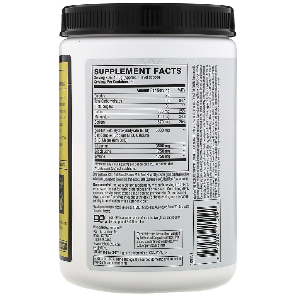Xtend, Keto BHB, Orange Mango, 11,7 oz (332 g)