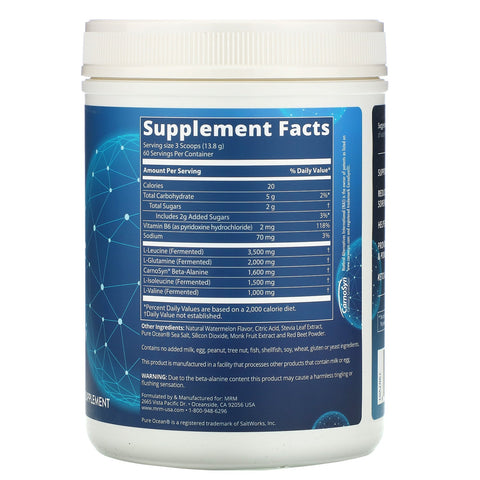 MRM, Reload BCAA+G, Post-Workout Recovery, Vandmelon, 29,6 oz (840 g)