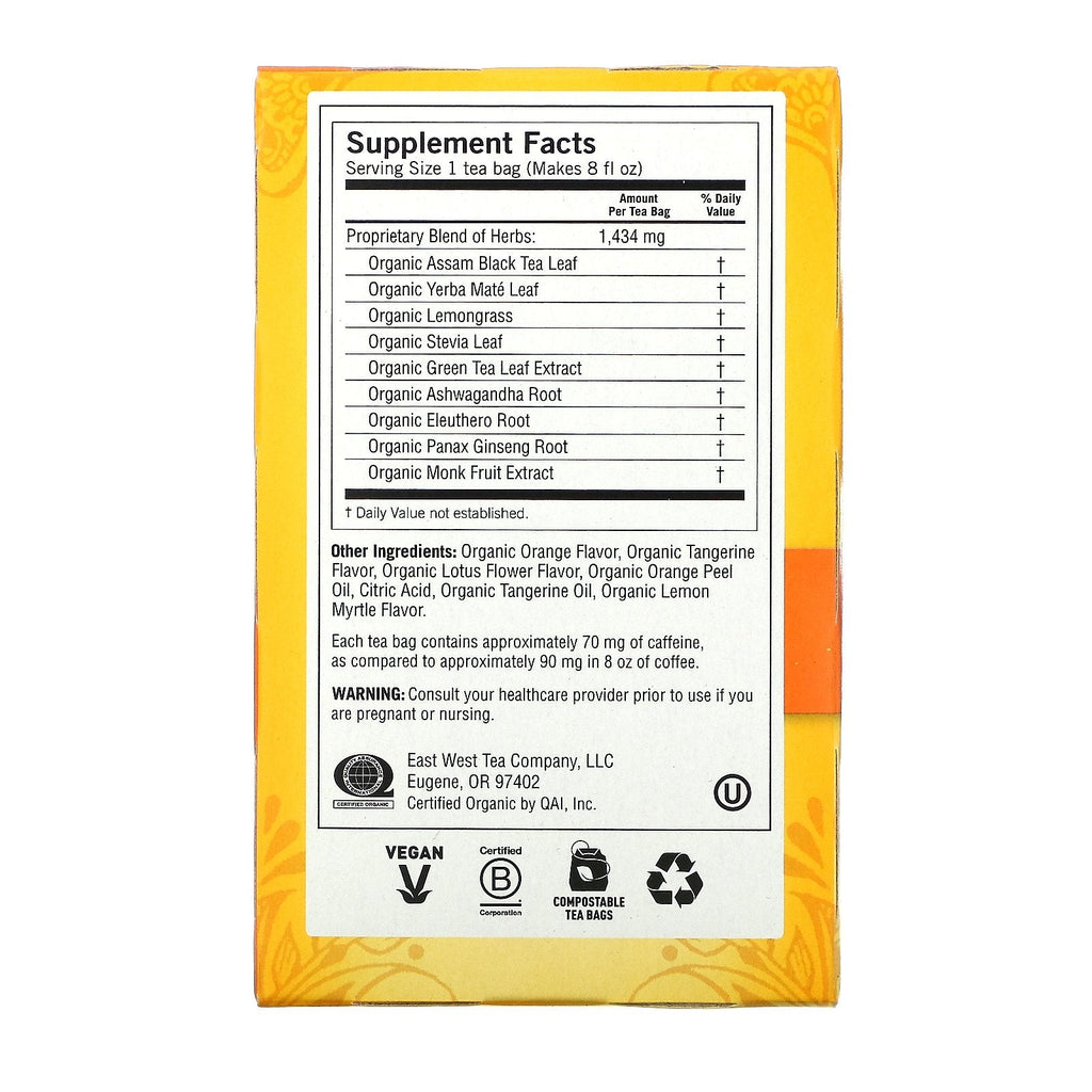 Yogi te, positiv energi, sød mandarin, 16 teposer, 1,02 oz (29 g)