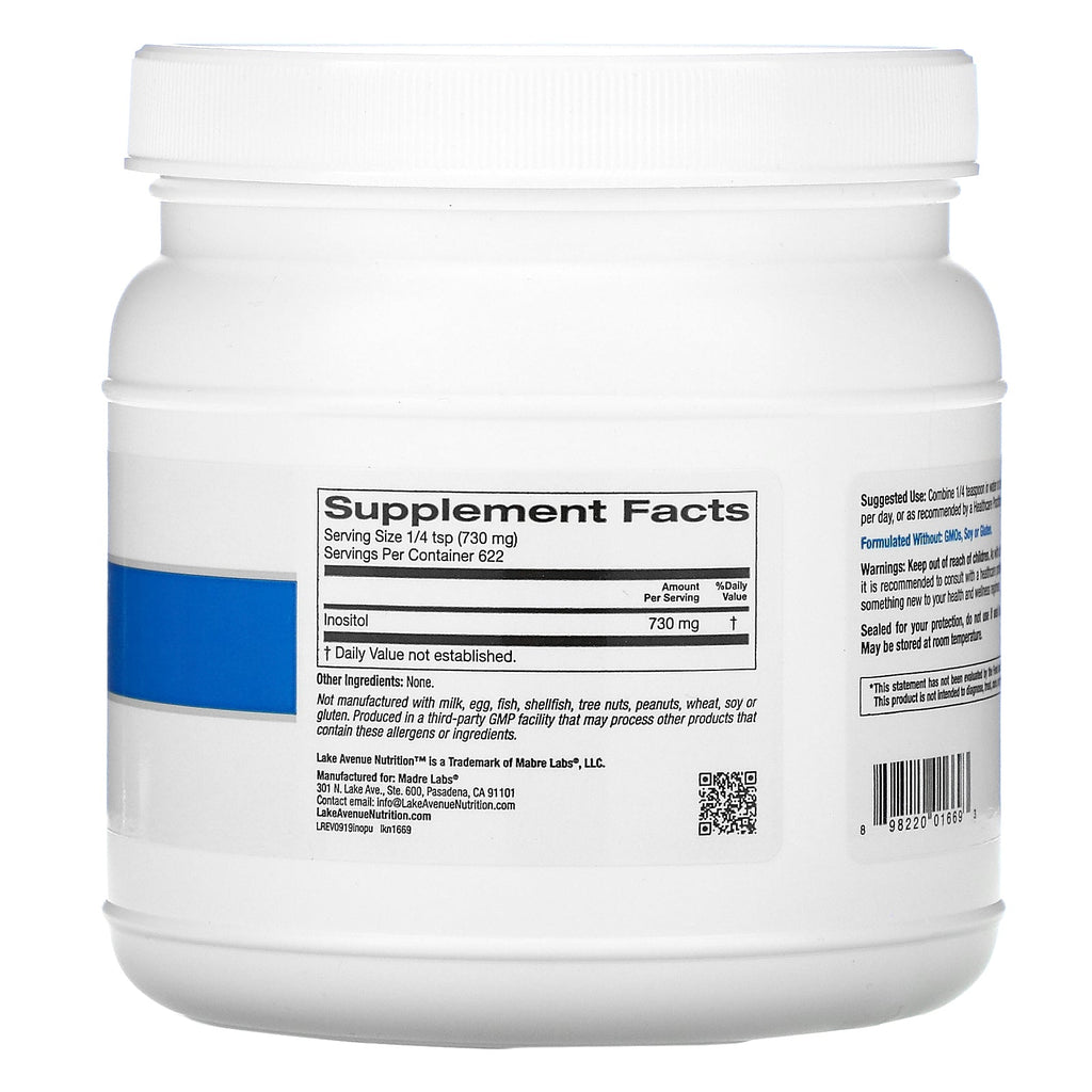 Lake Avenue Nutrition, Inositol Powder, Utilsat, 16 oz (454 g)