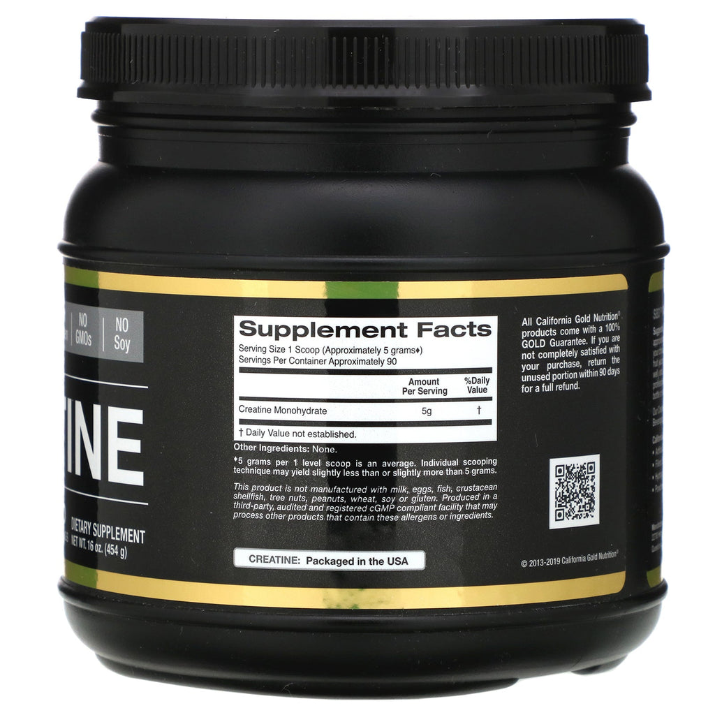 California Gold Nutrition, kreatinmonohydrat, uden smag, 16 oz (454 g)
