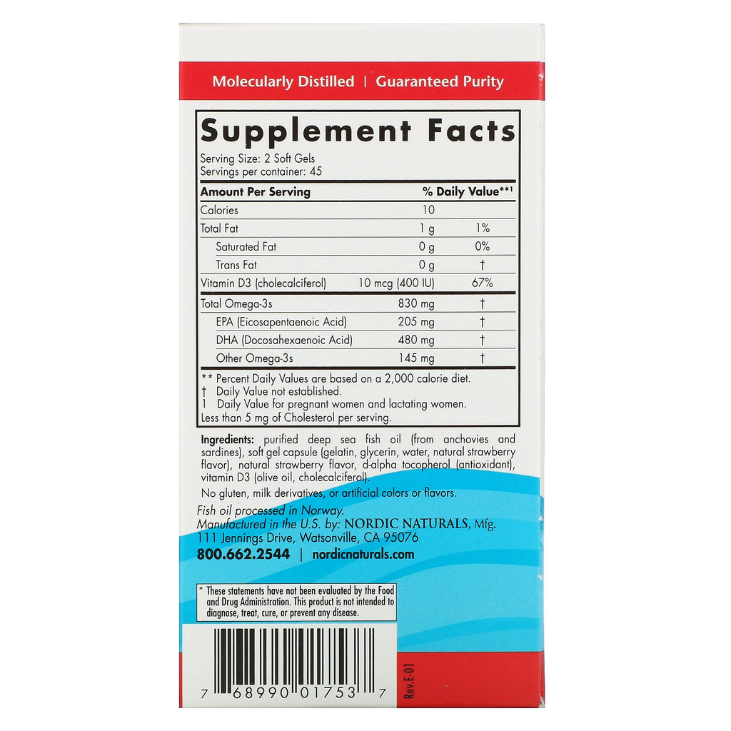 Nordic Naturals, Prenatal DHA, Strawberry, 90 Soft Gels