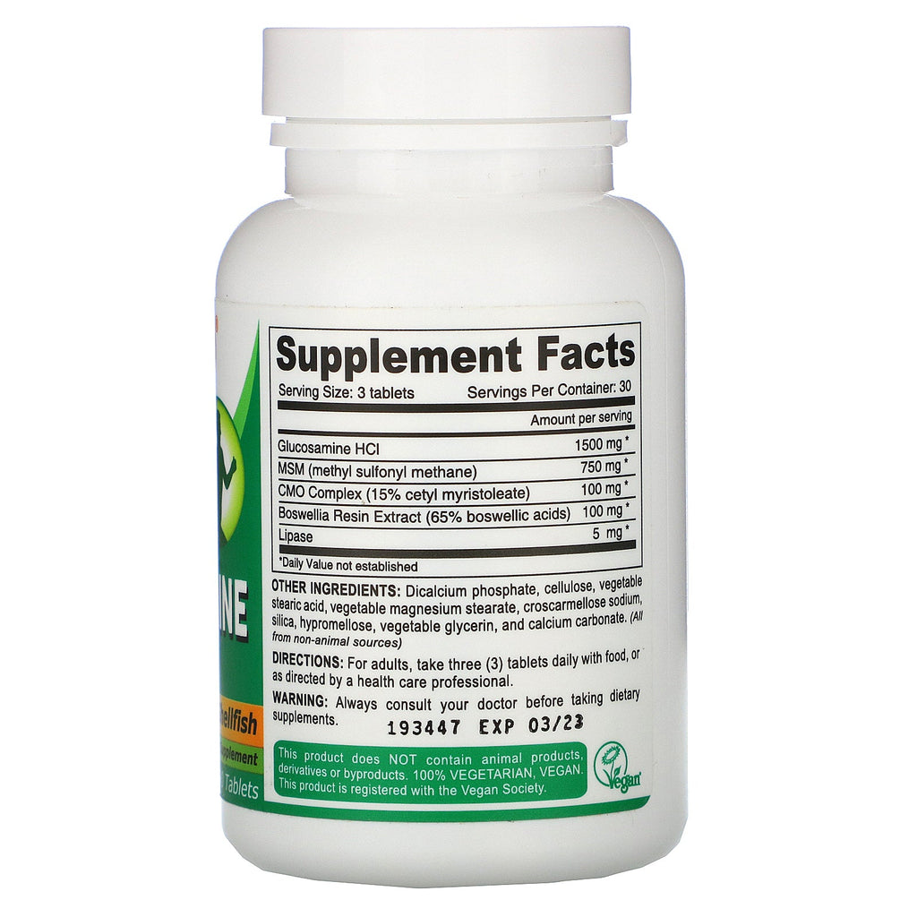 Deva, Vegan Glucosamine MSM & CMO, 90 Tablets