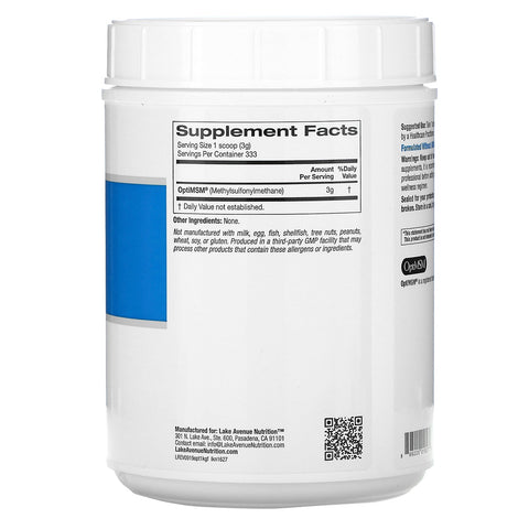 Lake Avenue Nutrition, Copos OptiMSM, 35 oz (992 g)
