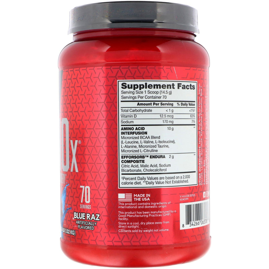 BSN, AminoX, Endurance & Recovery, Blue Raz, 2.24 lb (1.01 kg)