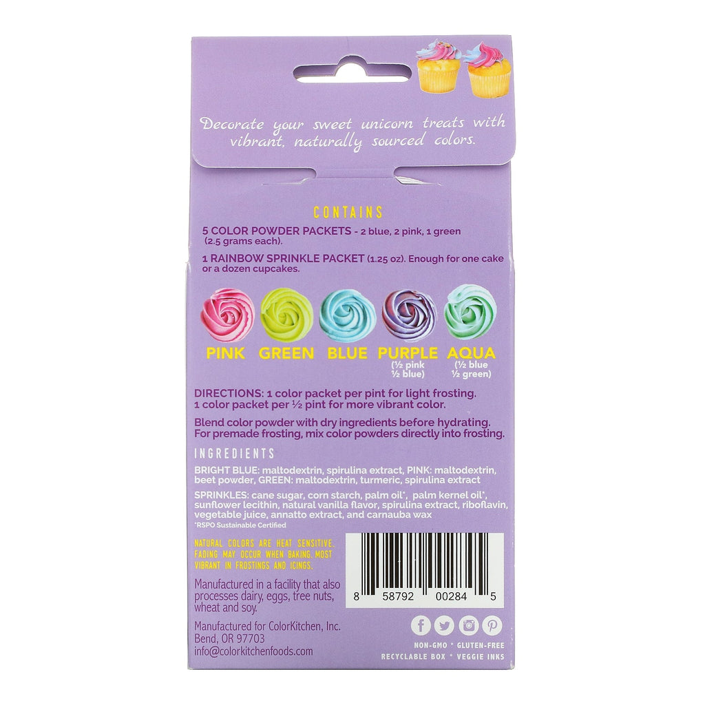 ColorKitchen, Nature's Unicorn Colors &amp; Sprinkles Set, 1,69 oz (47,94 g)