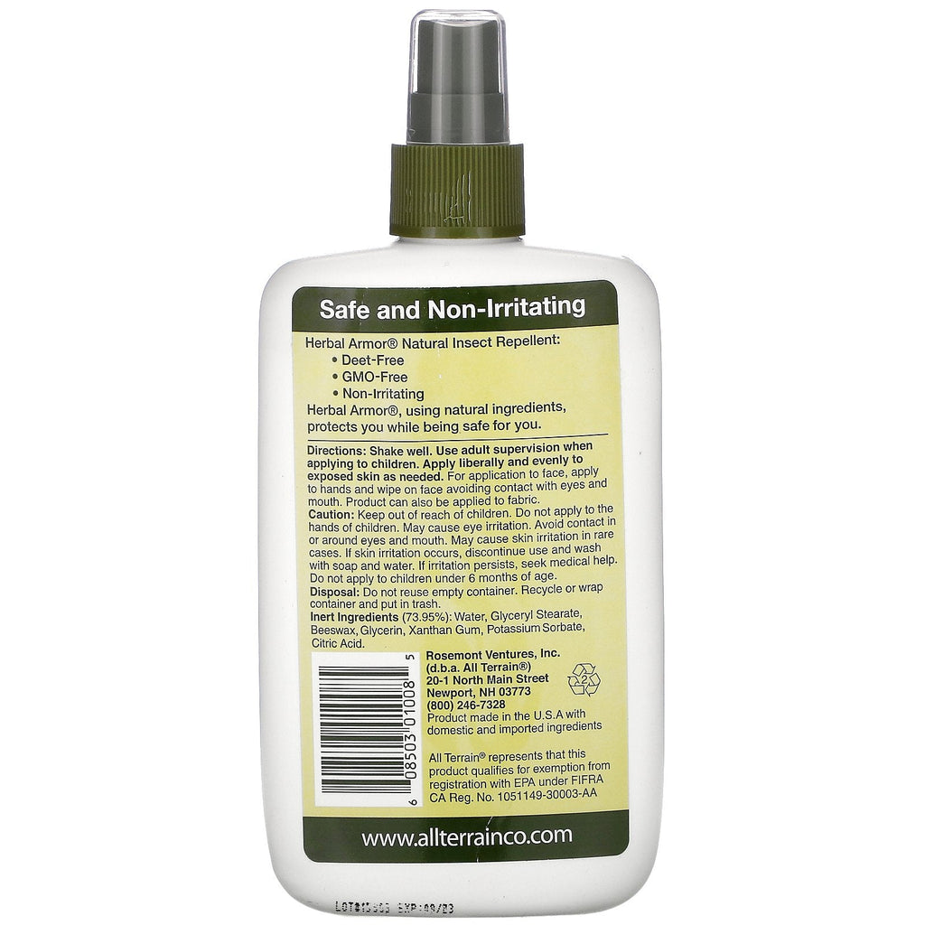 Alt terræn, urterustning, naturligt insektmiddel, Deet-fri pumpespray, 240 ml (8,0 fl oz)